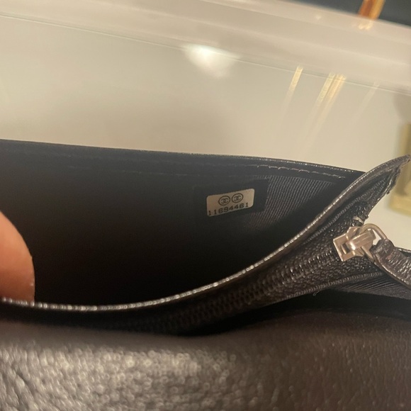 Authentic Chanel Metallic Gold Quilted Leather Flap Wallet with certificate card - Picture 13 of 17